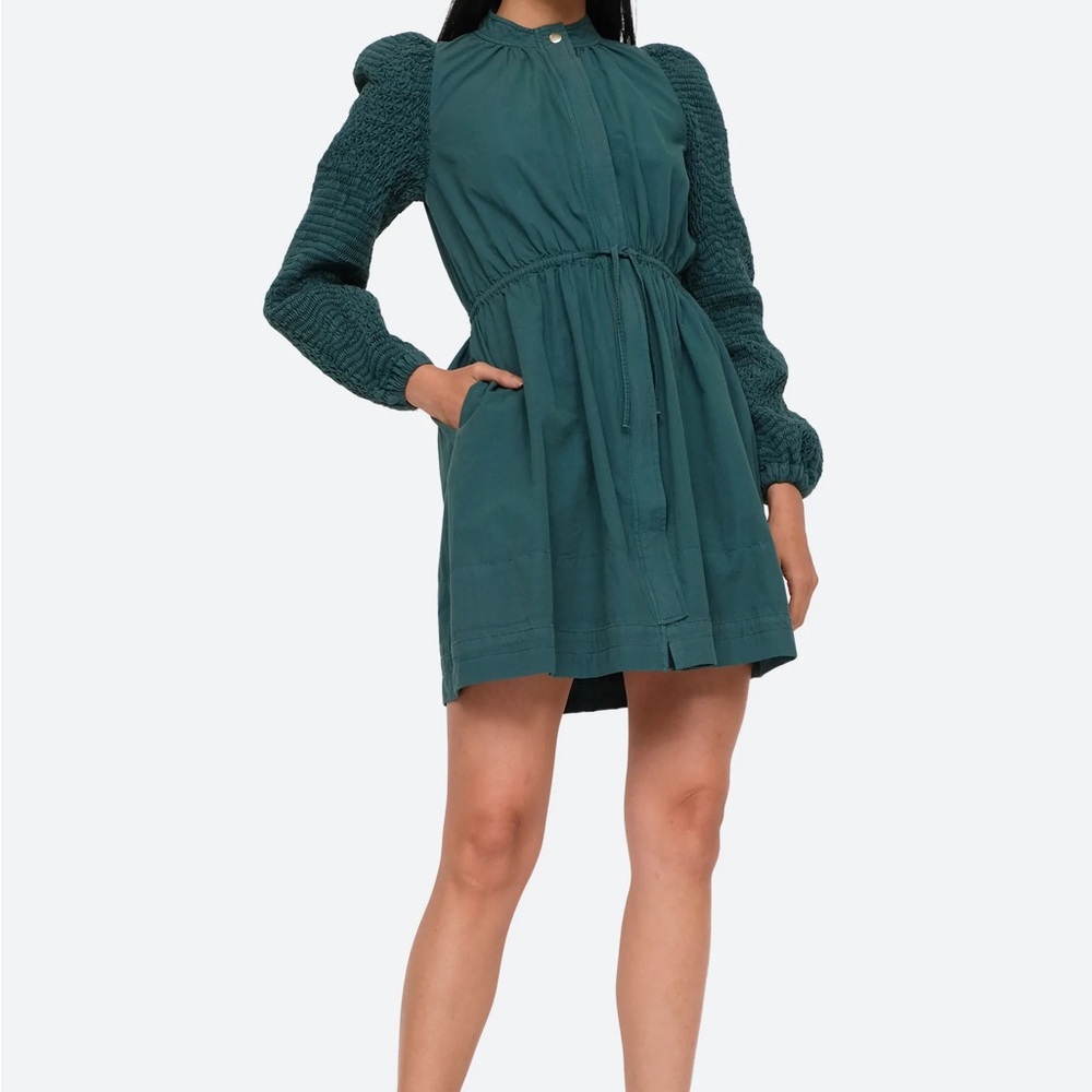 Sea New York Deep Green Long Sleeve Dress